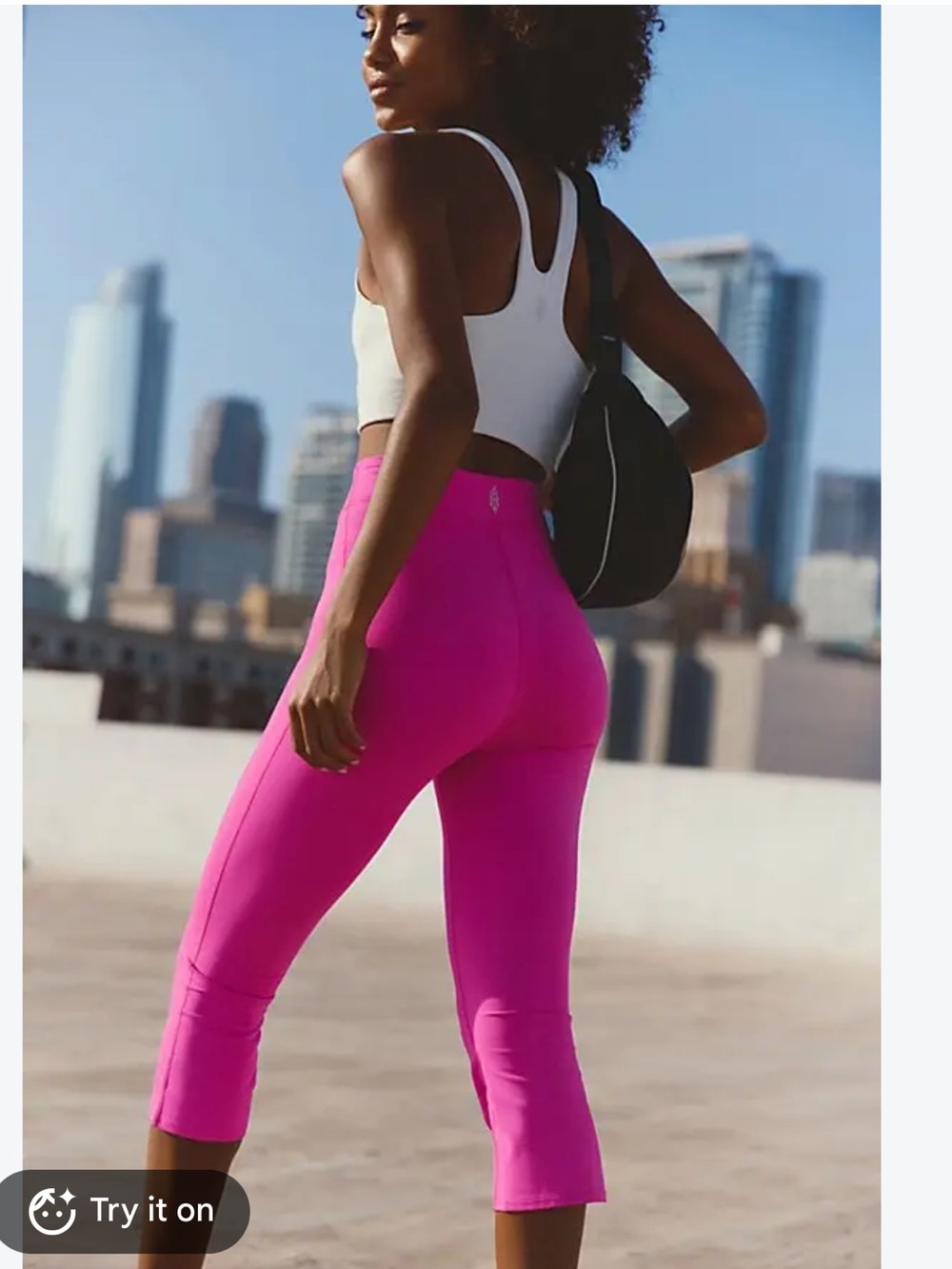 Free People Movement Make It Happen Pink Athletic Leggings NWT